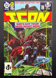 Icon #1 Newstand Edition (1993) 1st App of Icon - VF+