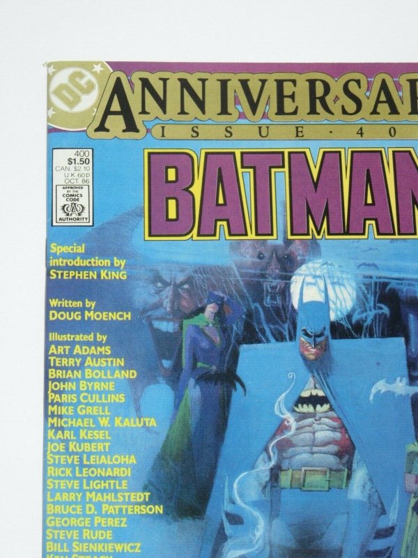 Batman #400 Stephen King Intro Bill Sienkiewicz Cover 1986 DC Comics VF/NM