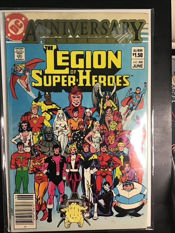 LEGION OF SUPER-HEROES #300 -  ANNIVERSARY ISSUE (1993) RARE NEWSSTAND - NICE!