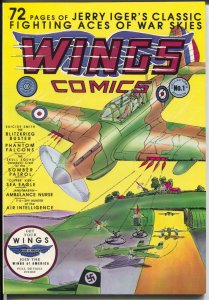 Jerry Iger's Classic Wings Comic #1 1985-1st issue-Fiction House-1940-NM 