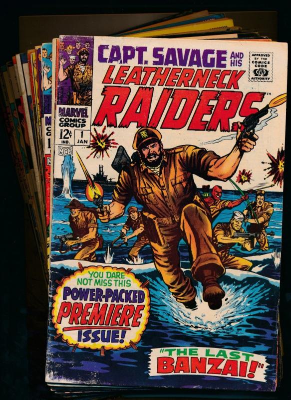 MARVEL LOT of 16! CAPTAIN SAVAGE and his LEATHERNECK RAIDERS #1-16 G/VG (PF298) 