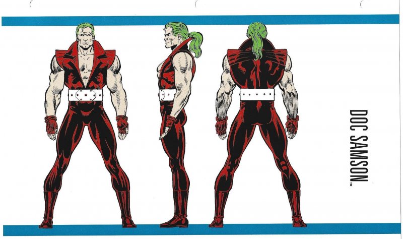 Official Handbook of the Marvel Universe Sheet- Doc Samson