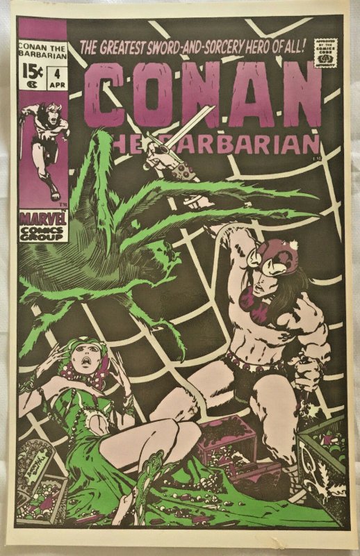 CONAN THE BARBARIAN#4 LAMINATED CLASSIC FOOM POSTER EXCELLENT CONDITION 