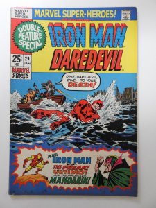 Marvel Super-Heroes #29  (1971) Iron Man vs The Mandarin! Beautiful VF+ Cond!