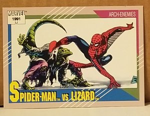 1991 Marvel Universe #112 Spider-Man vs Lizard