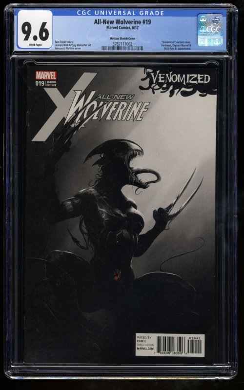 All-New Wolverine #19 CGC NM+ 9.6 White Pages