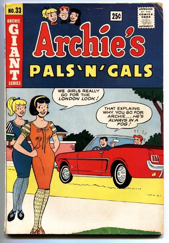 Archie's Pals 'n' Gals #33 1965-Ford Mustang-Betty and Veronica