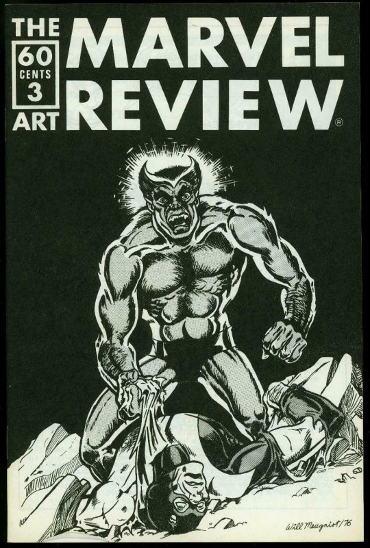 Marvel Review Fanzine #3 1976- Beast - Hulk index VF/NM