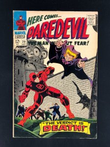 Daredevil #20 (1966) VG- 1st Gene Colan Issue, Owl Appearance!