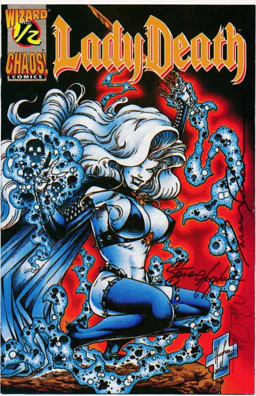 Chaos Comics LADY DEATH #1/2 Includes COA SIGNED COMIC ~VF ? (PF360)