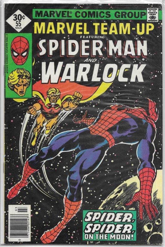 Marvel Team-Up vol. 1 # 55 VG Spider-Man, Warlock, Mantlo/Byrne