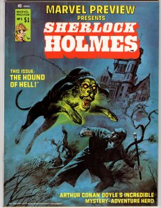Marvel Preview #5  (1976) Sherlock Holmes Classic Marvel Magazine !!!