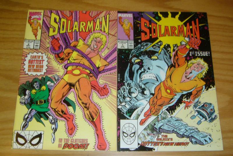 Solarman #1-2 VF/NM complete series - stan lee - mike zeck - marvel comics set