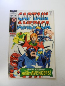 Captain America #116 (1969) VG+ condition bottom staple detached from cover