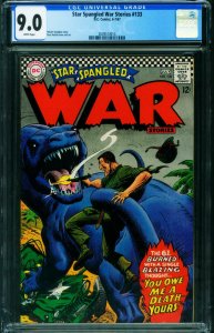 STAR SPANGLED WAR STORIES #133 CGC 9.0-RUSS HEATH-DINOSAUR- 2039574013