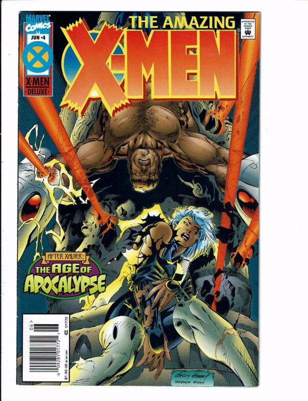 4 X-Men Marvel Comics Amazing # 1 2 4 + Marvel & X-Men Onslaught Apocalypse J90