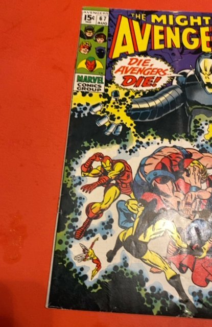 The Avengers #67 (1969) 1st Ultron cover