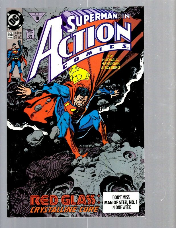 12 Superman Action Comics # 663 664 665 666 667 668 669 670 671 672 673 674 GK50