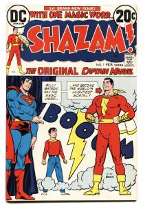 SHAZAM #1-1973-DC CAPT MARVEL-SUPERMAN-CC BECK SIGNED AND NUMBERED-vf