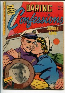 Daring Confessions #7 1953-1st issue-Alan Dale-Mario Lanza-babe in bondage-VG