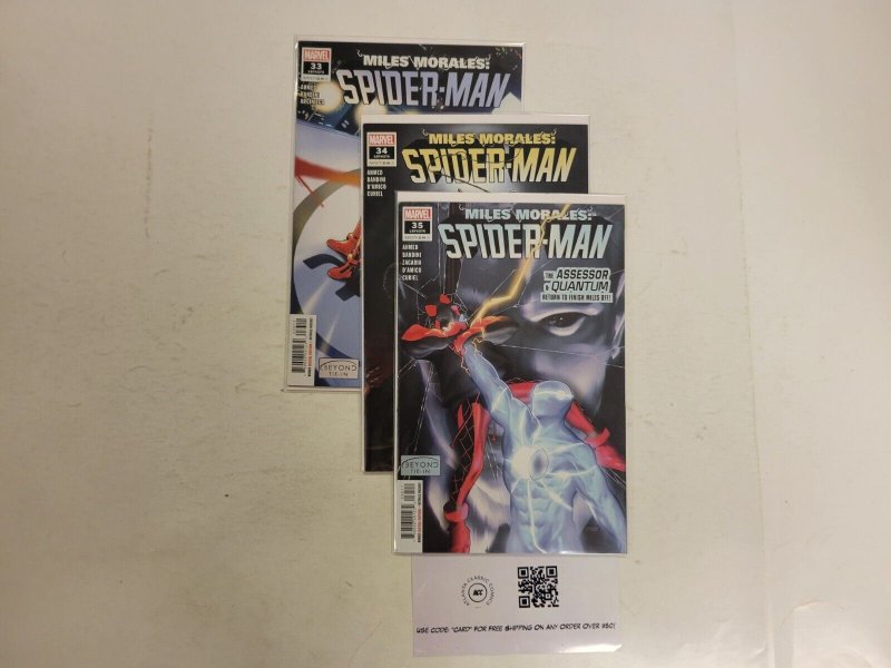 3 Miles Morales Spider-Man Marvel Comic Books #33 34 35 12 TJ43