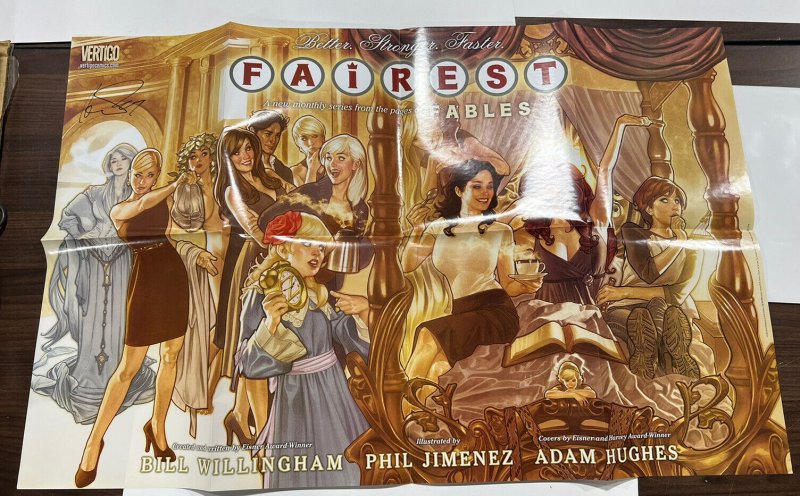 Fables Promotional Poster DC Vertigo Signed by Phil Jimenez