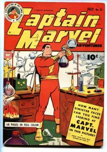 Captain Marvel Adventures #25-1943 Hidden faces cover-Fawcett