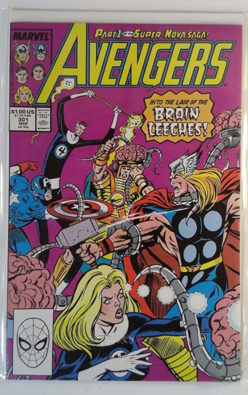 The Avengers #301 (1989) Marvel 8.5 VF+ Comic Book Key 1st Appearance Super-Nova