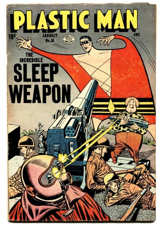 PLASTIC MAN  #51 comic book-1955-QUALITY-SLEEP WEAPON-WOOZY-