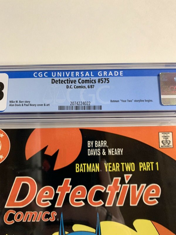 Detective Comics 575 Cgc 9.8 White Pages Dc Comics 022