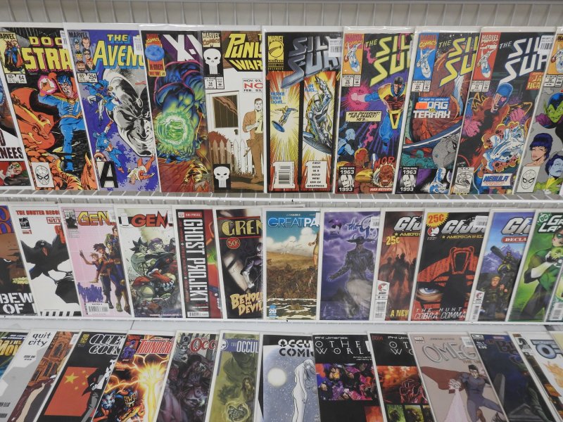 Huge Lot 140+ Comics W/ Silver Surfer, GI Joe, Batman, +More AVG VF-