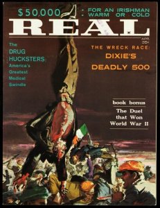 Real Magazine April 1961-DIXIE 500 NASCAR- Battle of Fort Donelson