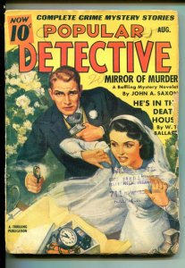 POPULAR DETECTIVE 08/1941-THRILLING-BRIDE-WEDDING-TIME BOMB-vg