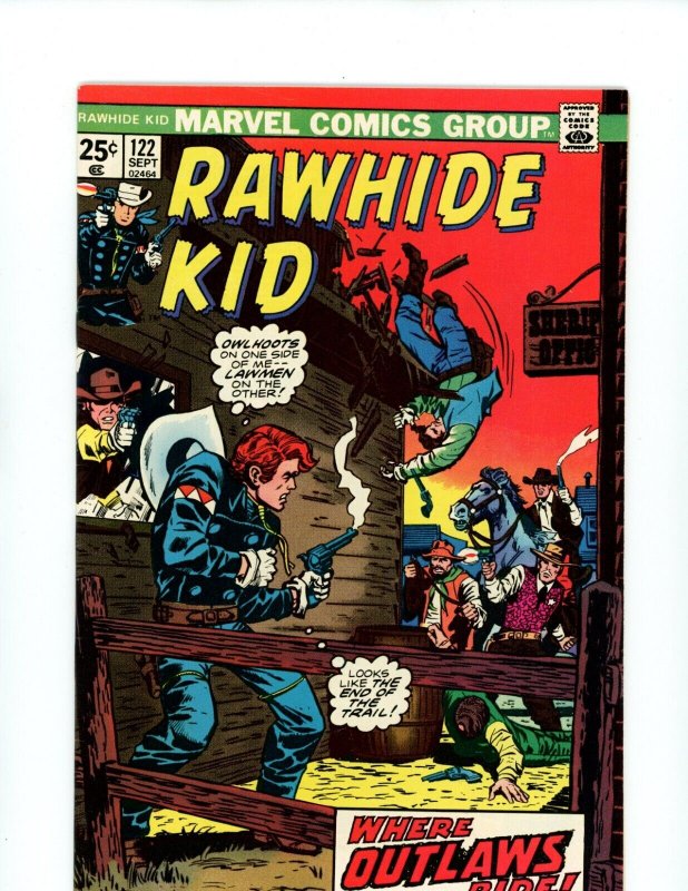 Rawhide Kid #122 - Larry Lieber, Vinnie Collette Art. Stan Lee sty  (9.2OB) 1974