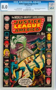 Justive League of America #83 CGC Graded 8.0 Justice Society of America appea...