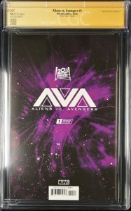 Aliens Vs Avengers (2024) # 1 (CGC 9.8 SS) Signed Mark Brooks  * Census = 8 *