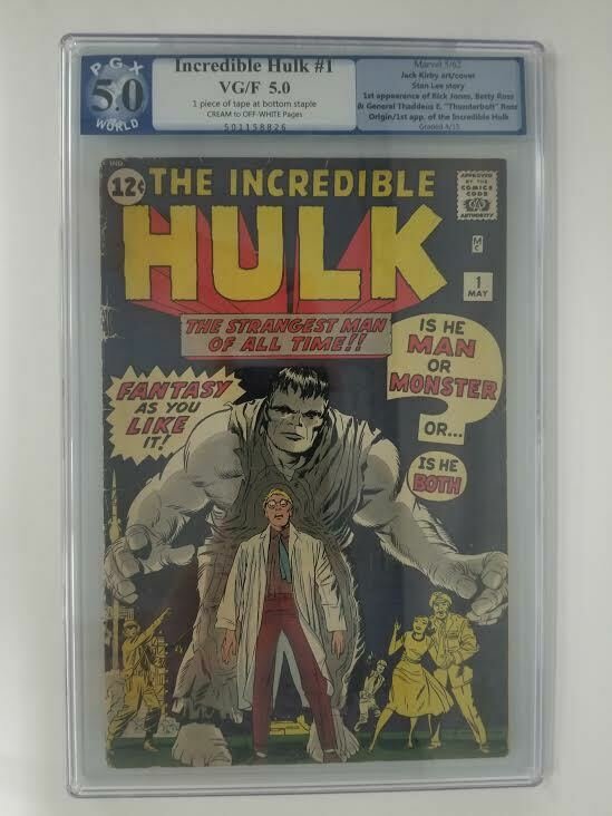 The Incredible Hulk #1 - 1962 Marvel - PGX 5.0 (VG/FN); Origin of the Hulk