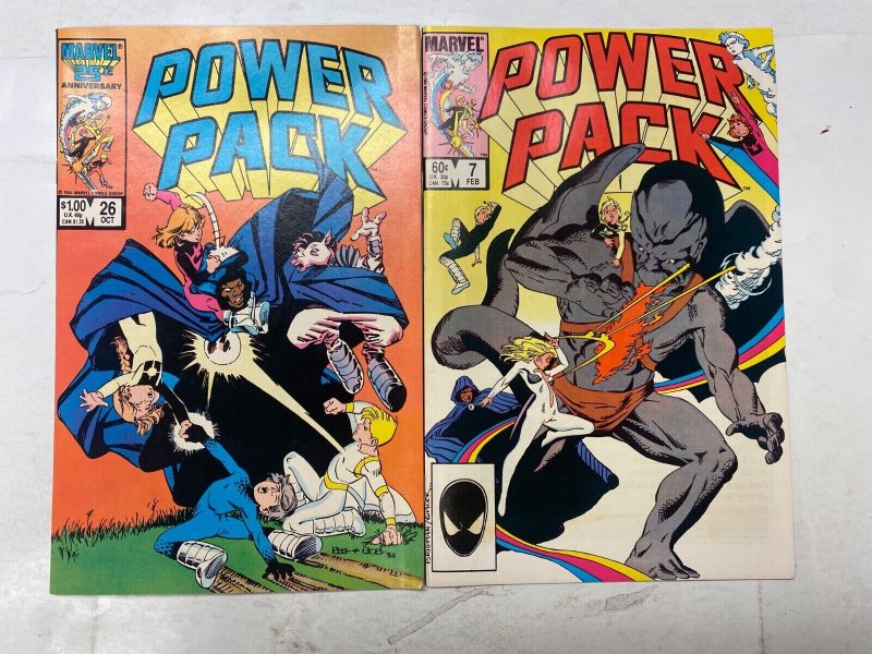 4 Power Pack MARVEL comic books #6 7 26 27 54 KM38