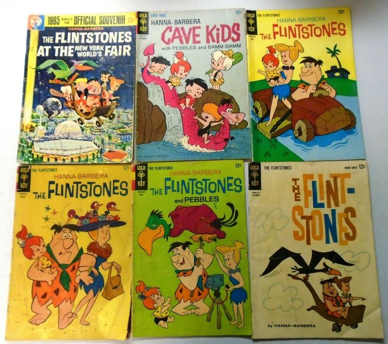 Silver Age Gold Key Flintstones, Comic Lot, 11 Different, Very Good Condition