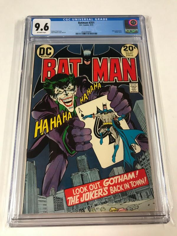 Batman 251 Cgc 9.6 Off White Pages Famous Joker Cover Neal Adams Dc Comics