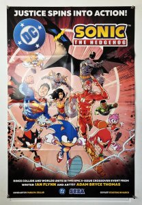 DC X Sonic The Hedgehog #1 Folded Promo Poster 24x36 New [FP716]