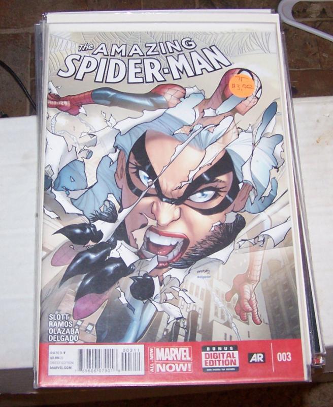 Amazing Spider-Man #  3 ( 2014, Marvel)     + BLACK CAT+  cindy moon ?