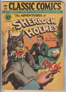 Classic Comics #33 (Jan-47) VG+ Affordable-Grade Sherlock Holmes, Doctor Watson