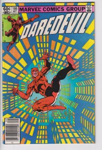 DAREDEVIL #186 NEWSSTAND (Sep 1982) VF+ 8.5 off white to white!