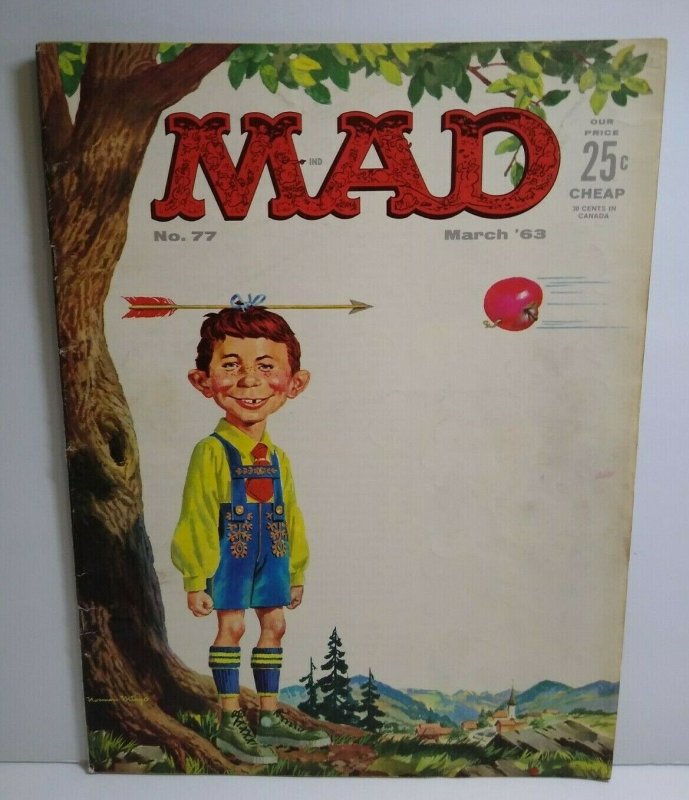 MAD Magazine March 1963 No 77 Alfred With Arrow On Head Original Vintage Comic