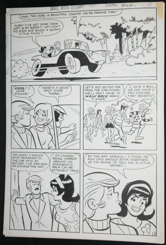 Date with Debbi #11 Complete 8 Page Story - The Lazy Lover! - 1970 by Doug Crane 