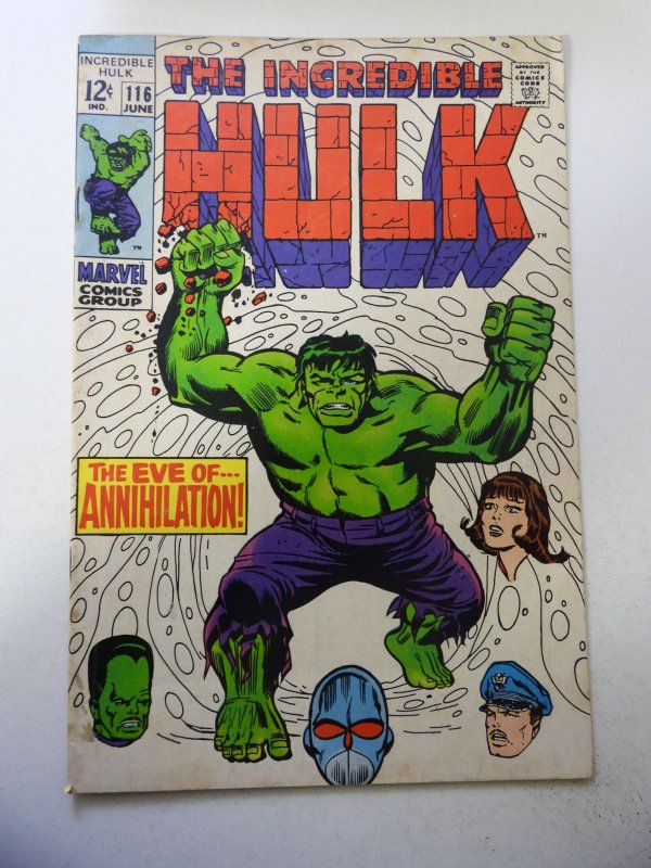 The incredible Hulk #116 (1969) VG+ Condition moisture stain bc