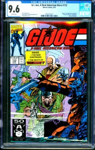 GI Joe #113 Marvel Comics 1991 CGC 9.6 Death of Battle Force 2000