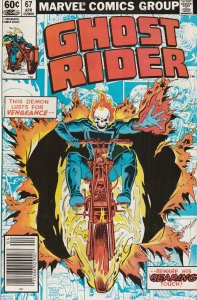Ghost Rider # 67 Newsstand Cover VF+ Marvel 1982 [B5]