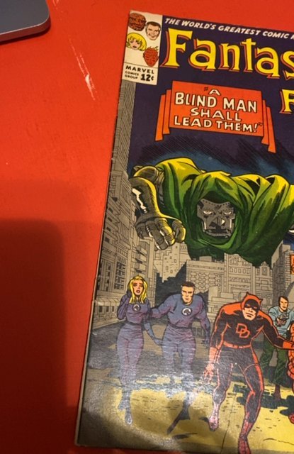 FANTASTIC FOUR #39 G, Daredevil! Dr. Doom! Wally Wood! Marvel Comics 1965